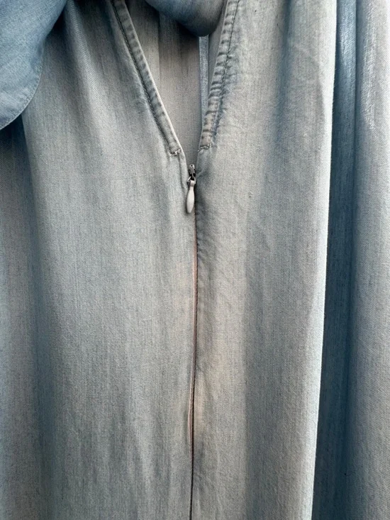 Vince Camuto Sleeveless Light Blue Tiered Maxi Dress Airy Beach Casual Boho Sz L - Picture 13 of 16